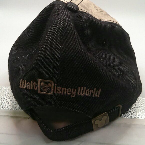 Disney Steamboat Willie Mickey Mouse Hat Walt Disney World Black Beige Cap Adult - Picture 3 of 7